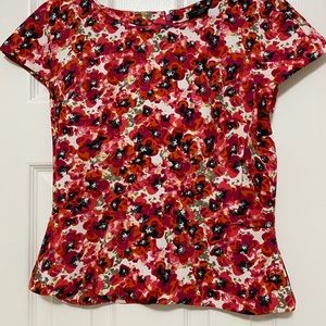Floral peplum top